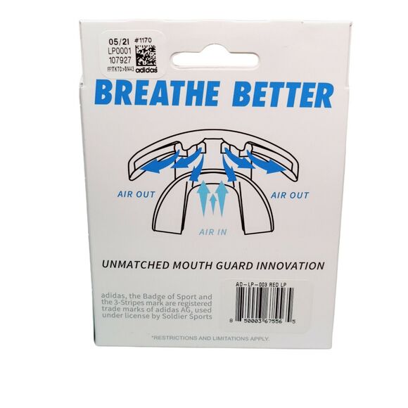 Adidas Black Mouth Guard w/ Tether Included One Size Fits Most Brand New - Picture 2 of 4